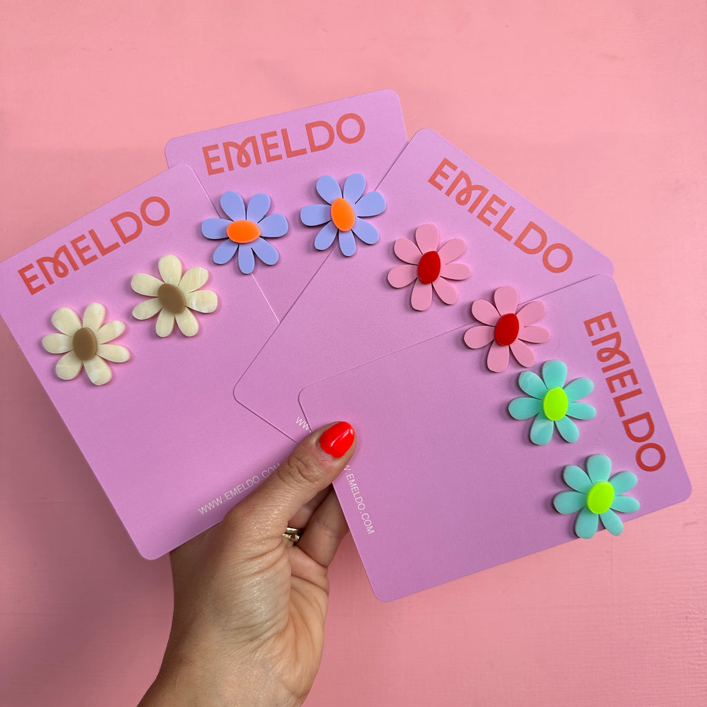 Estelle Flower Earrings // select colour