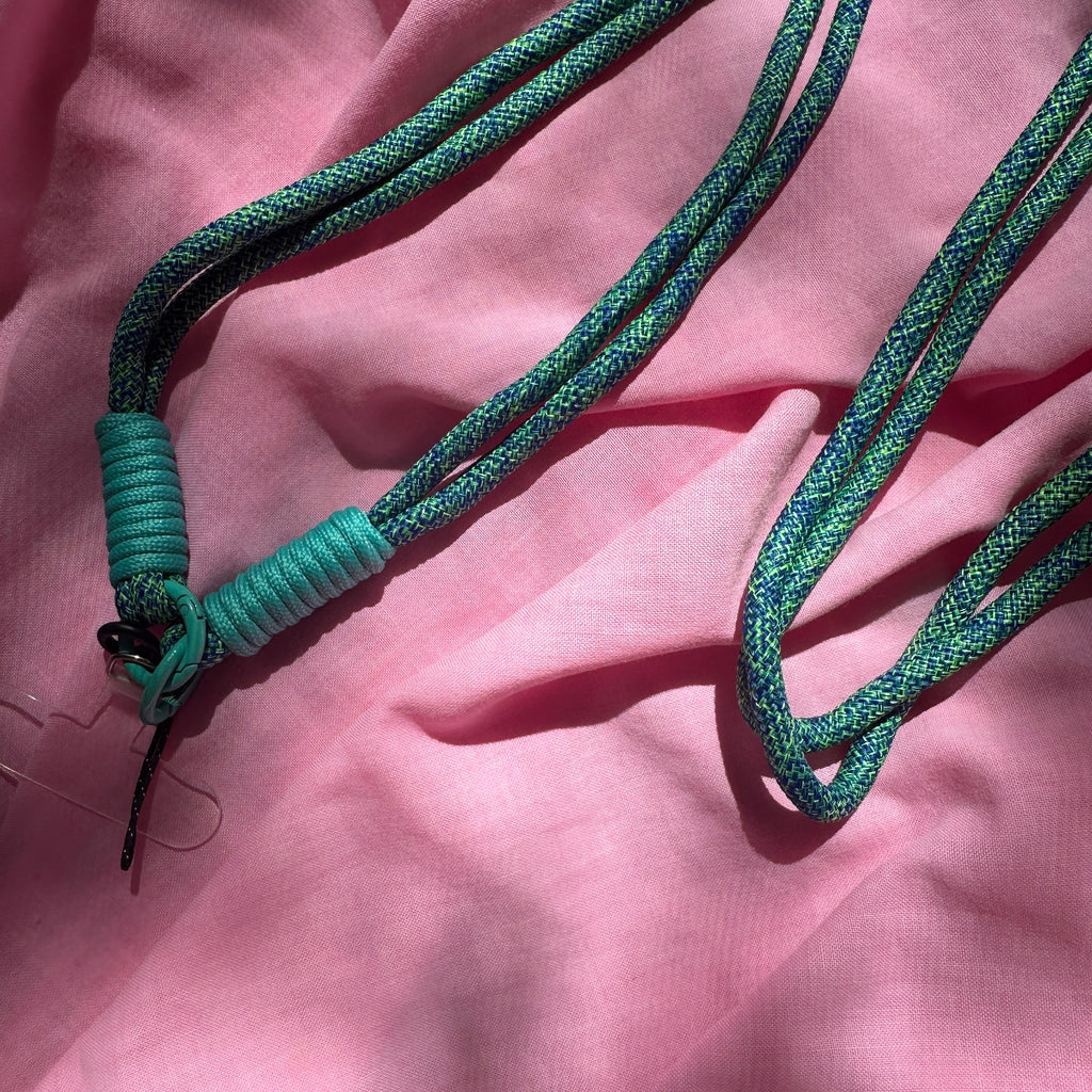 Phone Strap Rope Cross body // Green Fleck