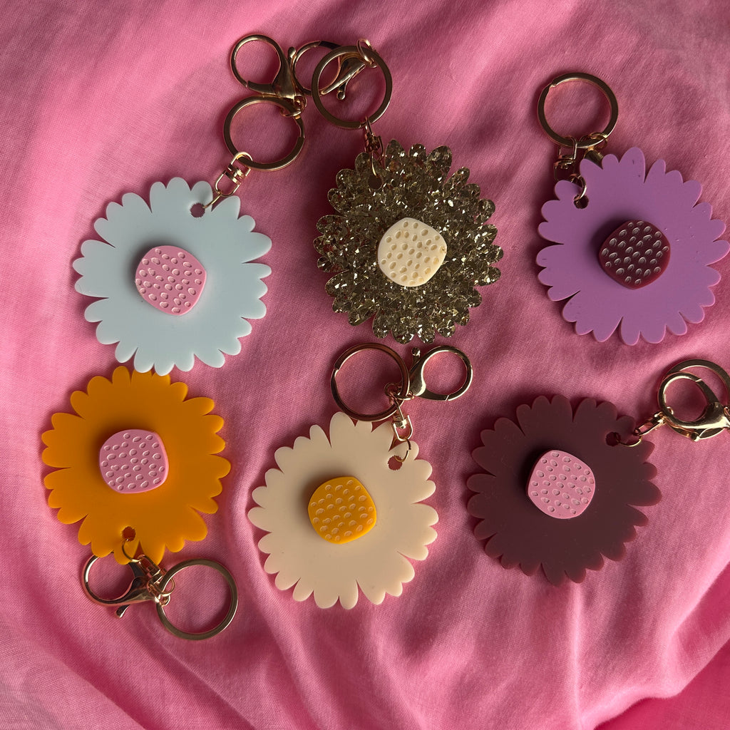 Giant Flower key ring // select colour
