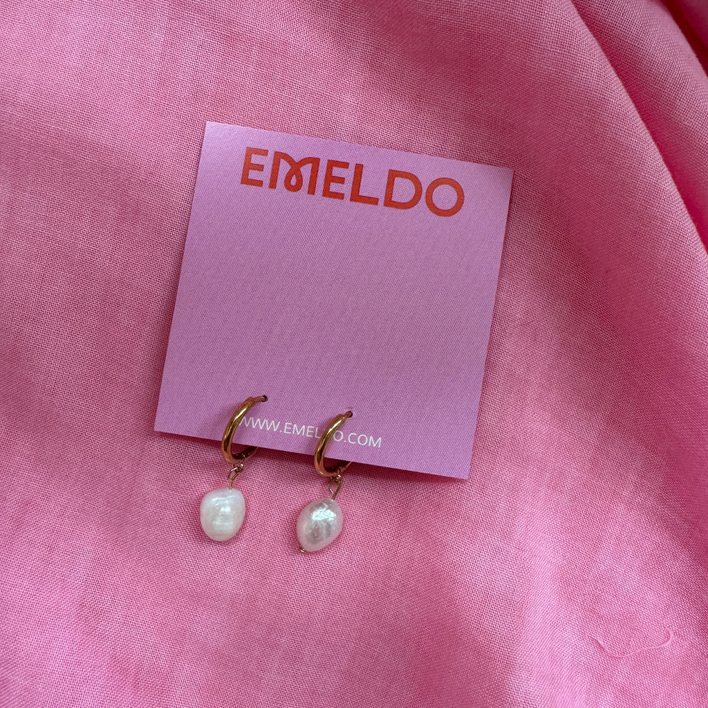Basic Pearl Hoops // Select Style