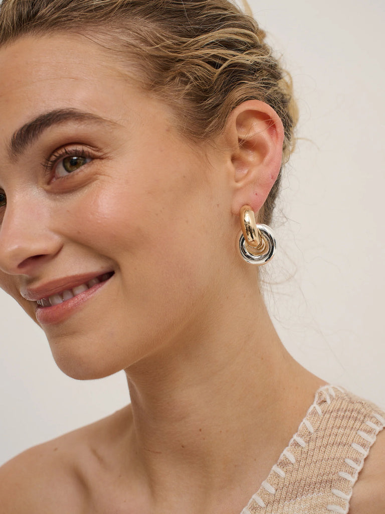 Evie Mixed Metal Plated Earrings