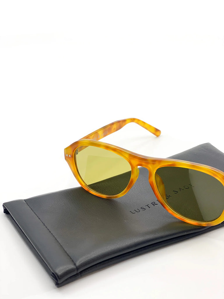 Blanc Round Frame Sunglasses in Vintage Tort
