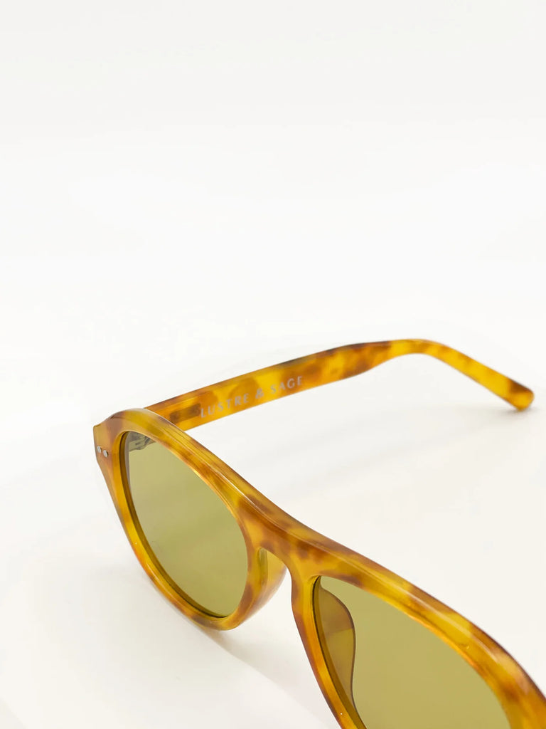 Blanc Round Frame Sunglasses in Vintage Tort