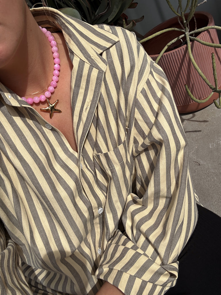 Starfish Necklace // Pink Round