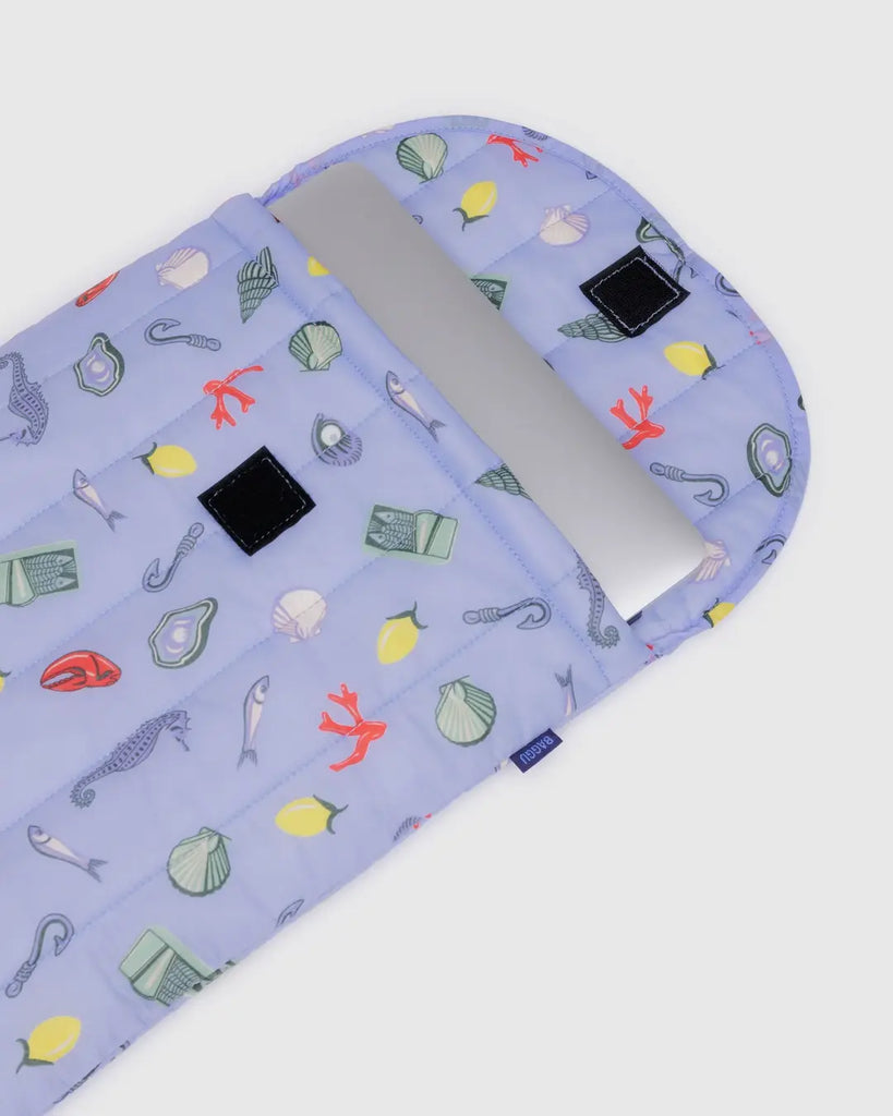 Baggu Puffy Laptop Sleeve 16" -Sea Charms