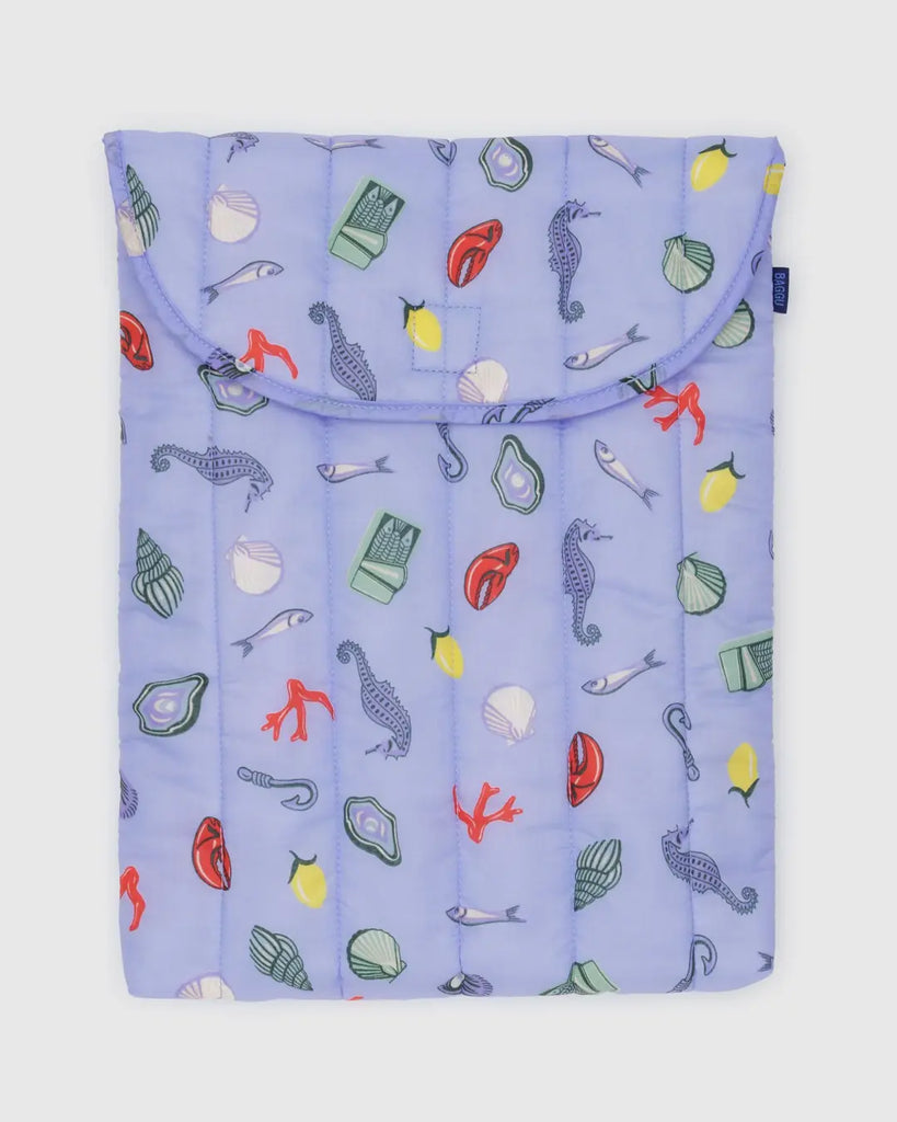 Baggu Puffy Laptop Sleeve 16" -Sea Charms