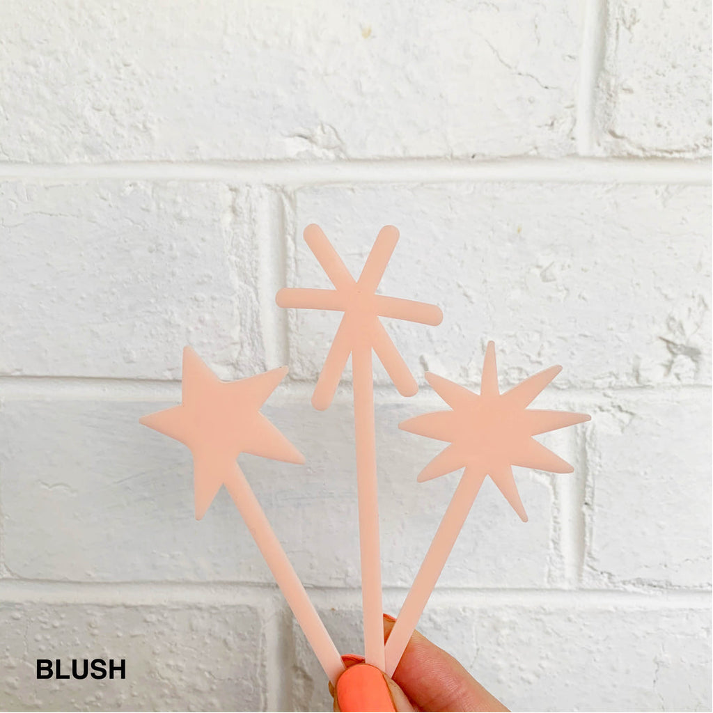 Star Sparkler Toppers - Set of 3 // by Hello Kit Co