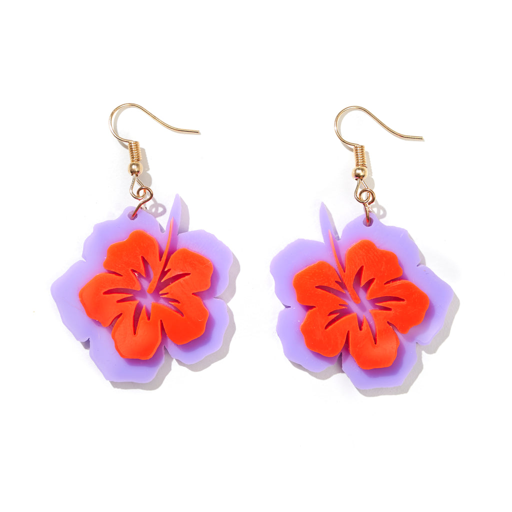 Hibiscus Earrings // Select Colour