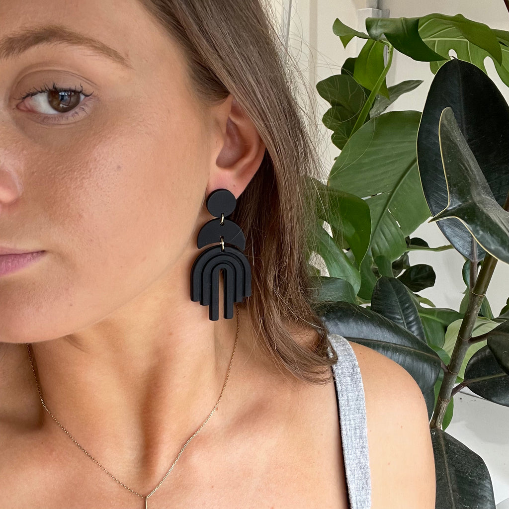 Clara Earrings // Black