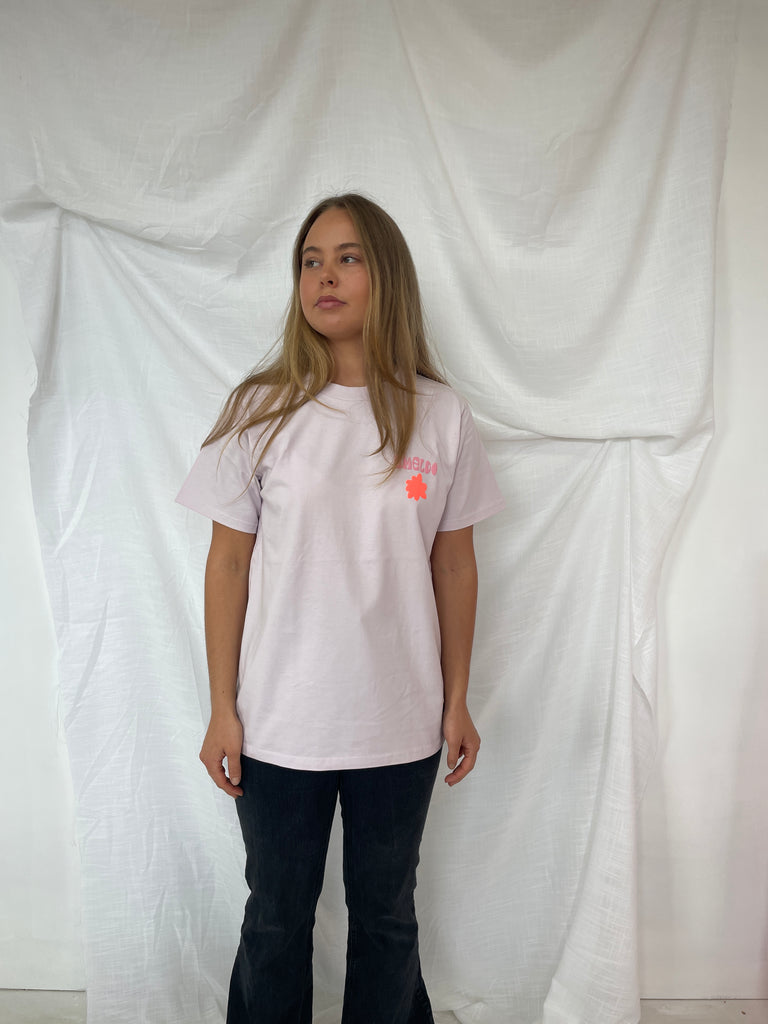 Emeldo T-Shirt // Orchid with Puff Logo // womens classic XS, S
