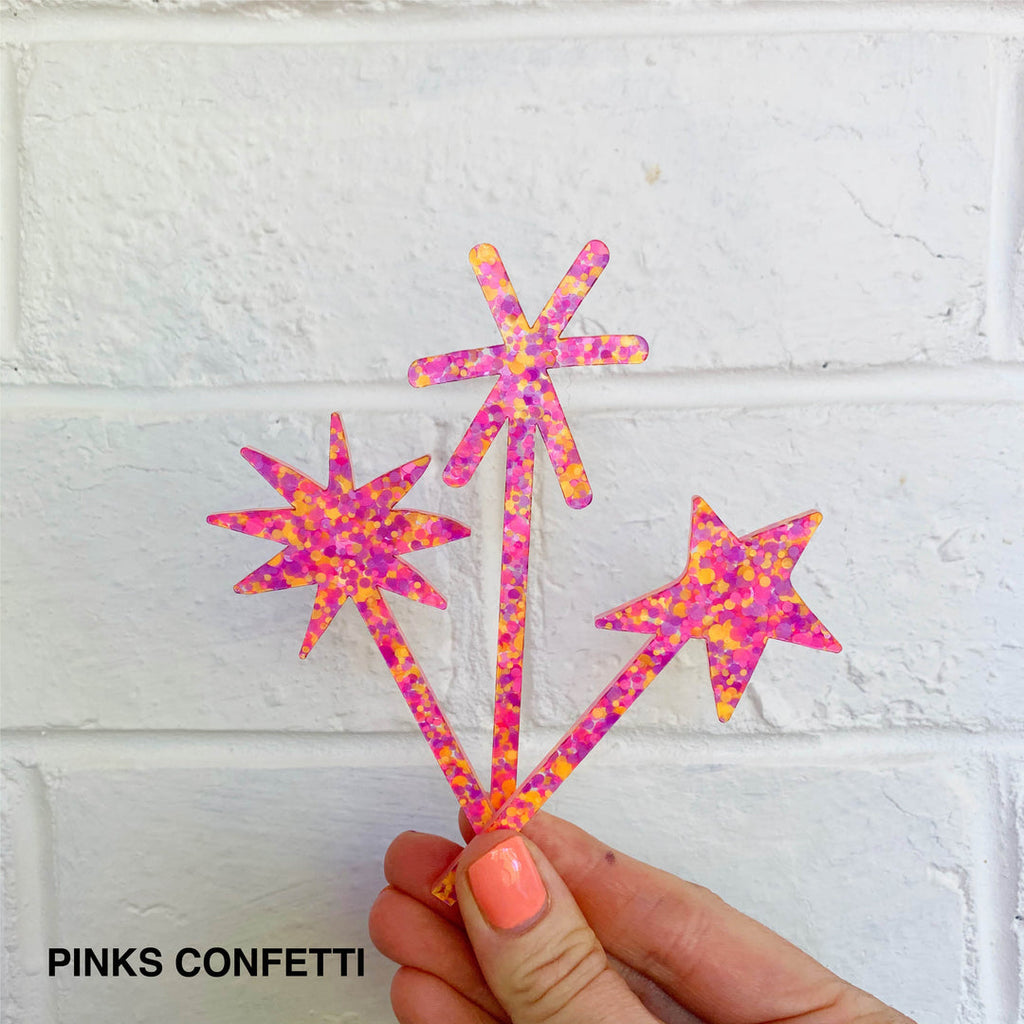 Star Sparkler Toppers - Set of 3 // by Hello Kit Co