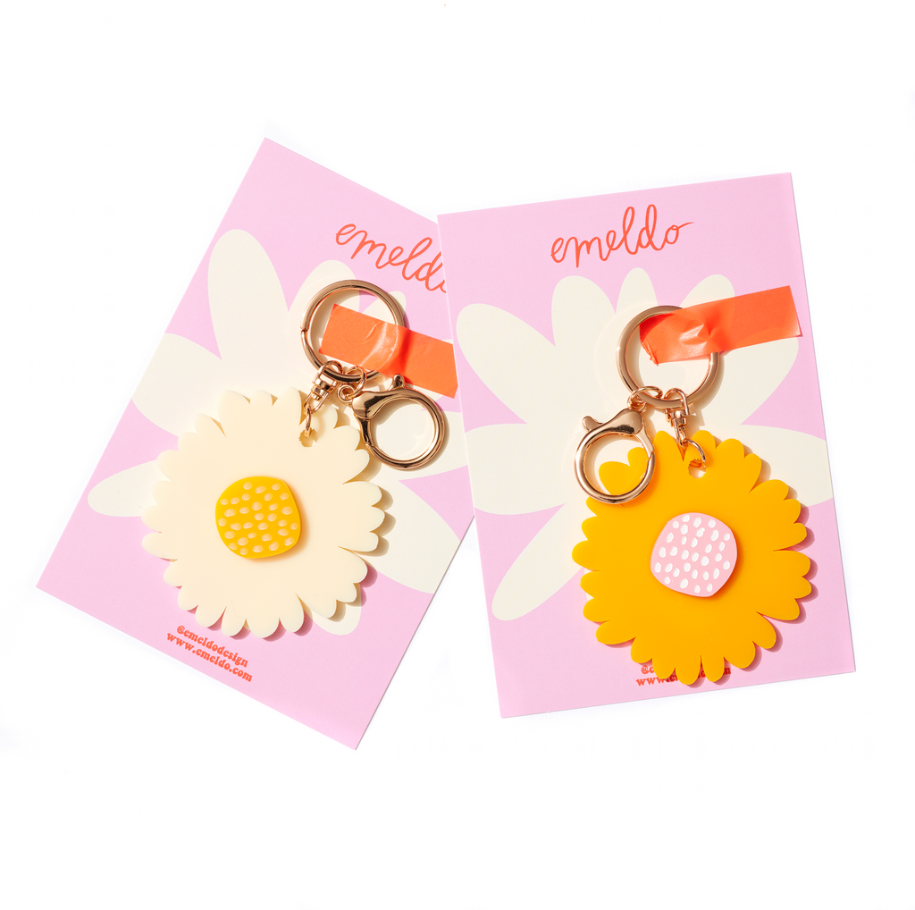 Giant Flower key ring // select colour