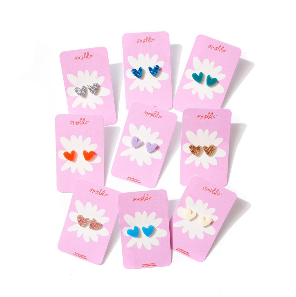 Heart Studs // Select Colour