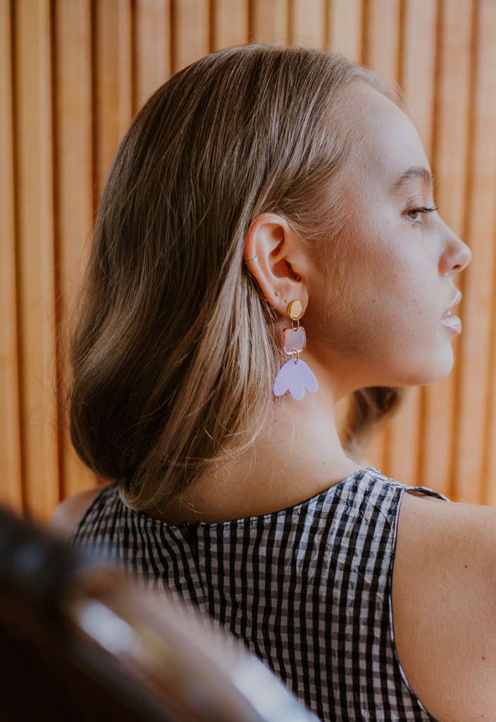 Jenna Earrings // Gold, Rose, Lavender