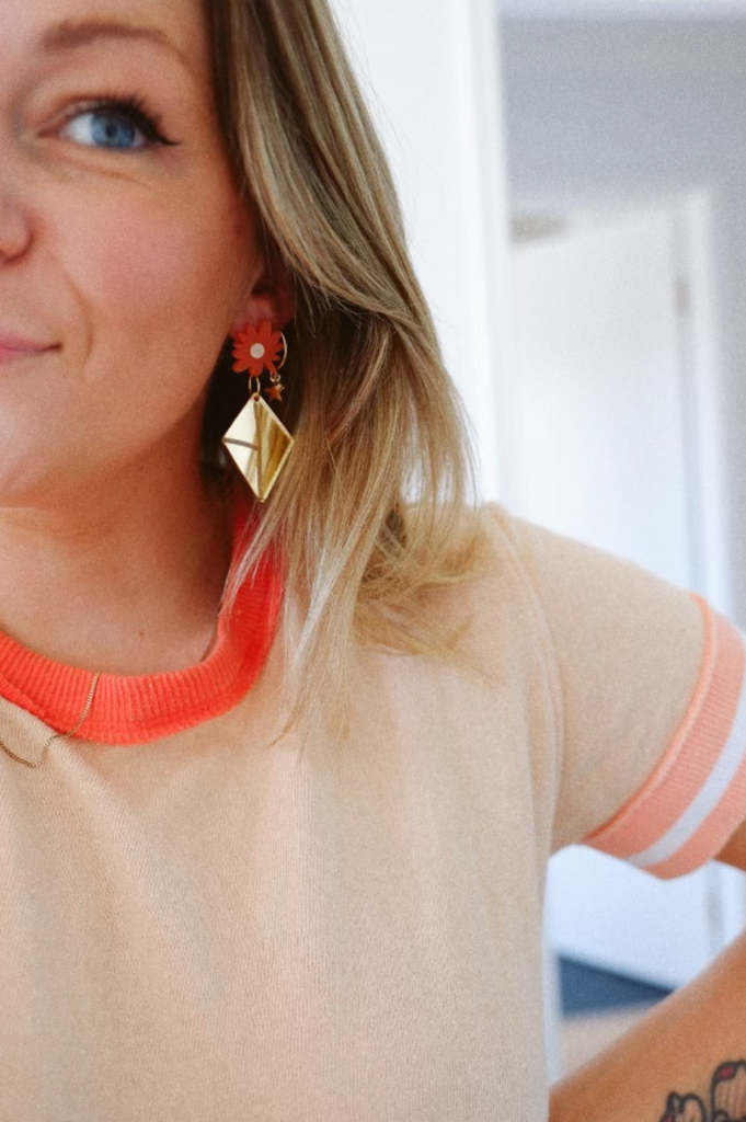 Kate Eliza x Emeldo Collaboration Earrings // get happy dangles