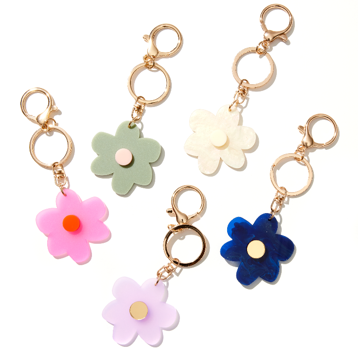 Flower key ring // select colour