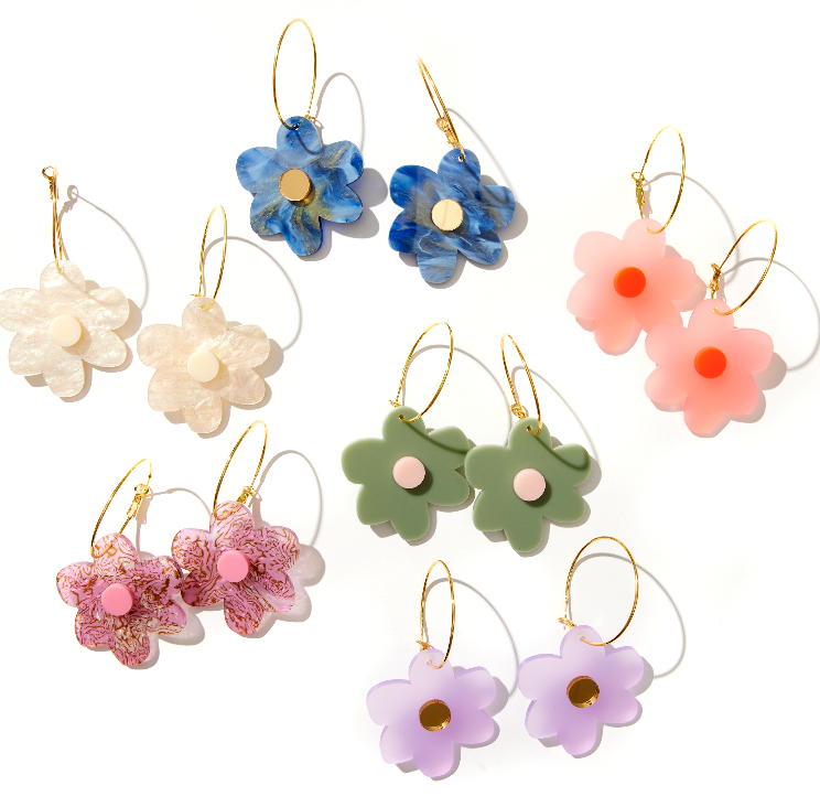 Flower power earrings // select colour