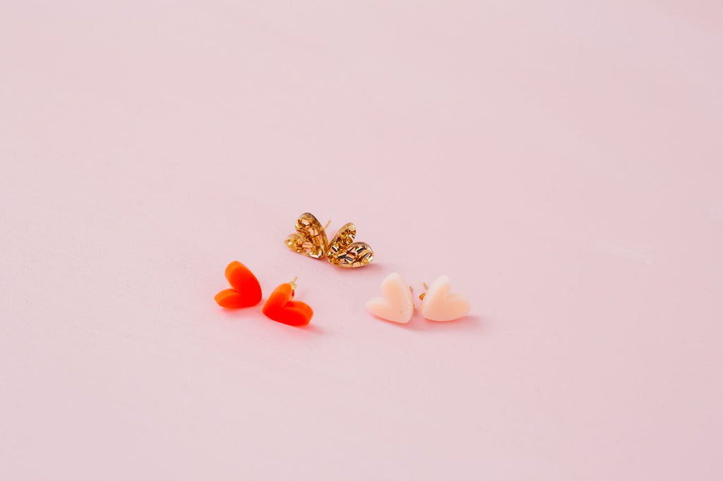 Heart Studs // Select Colour