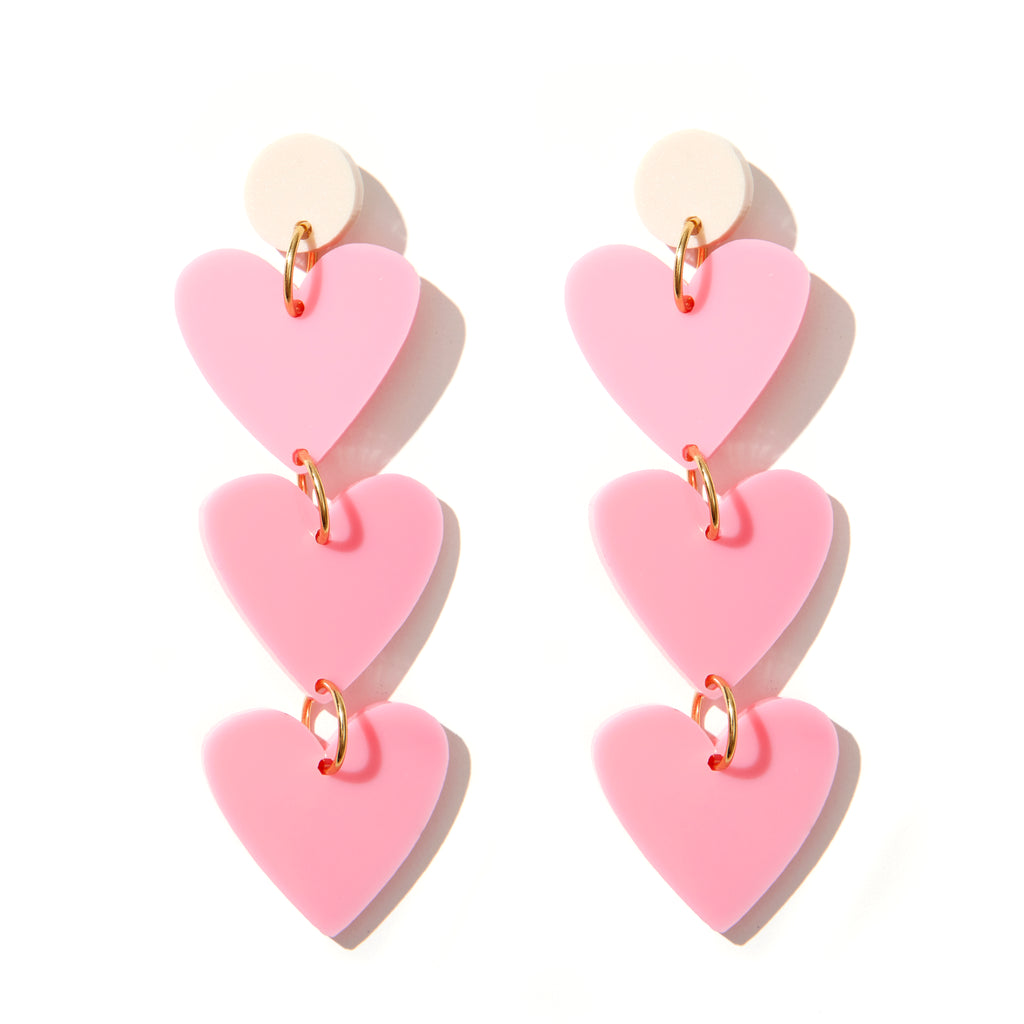 Loved Up Earrings // pink